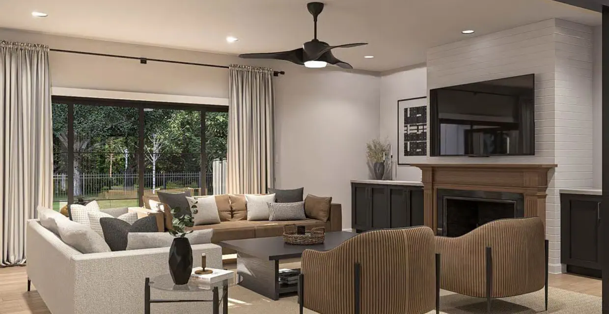 Great room living space example